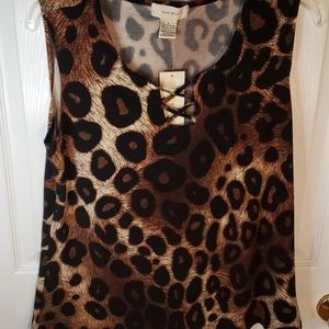 Leopard Print Short Sleeved Top